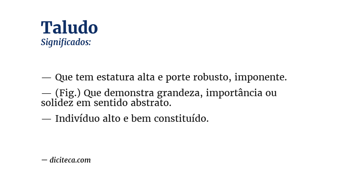 Significado de taludo