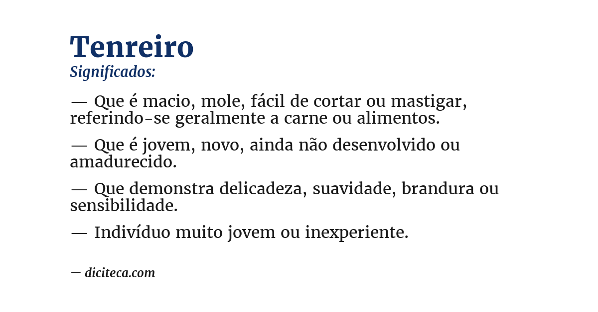 Significado de tenreiro