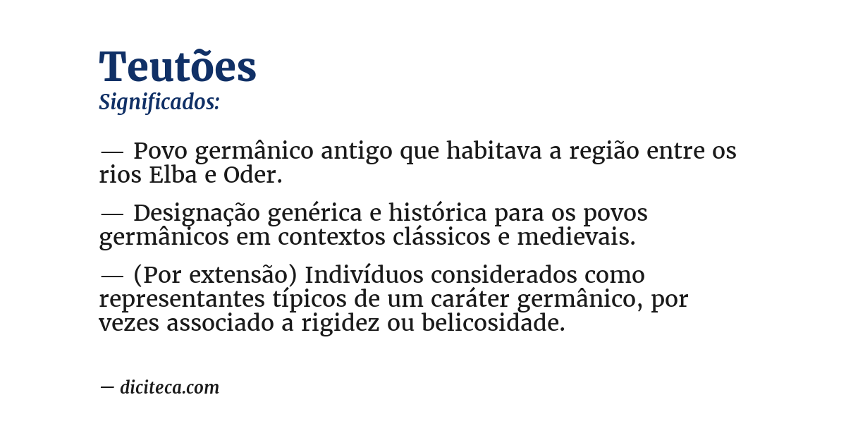 Significado de teutões