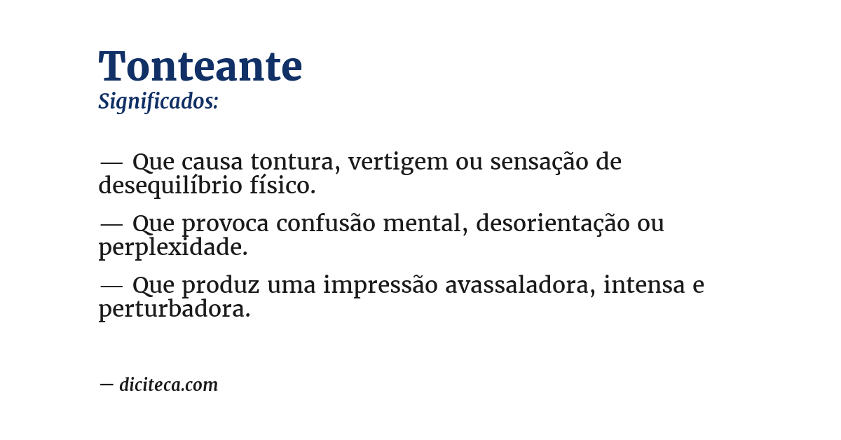 Significado de tonteante