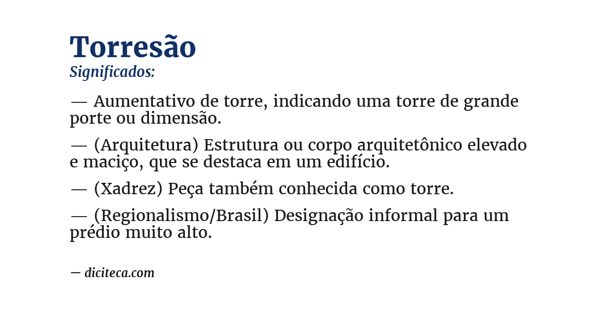Significado de torresão