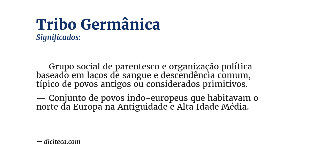 Significado de tribo germânica