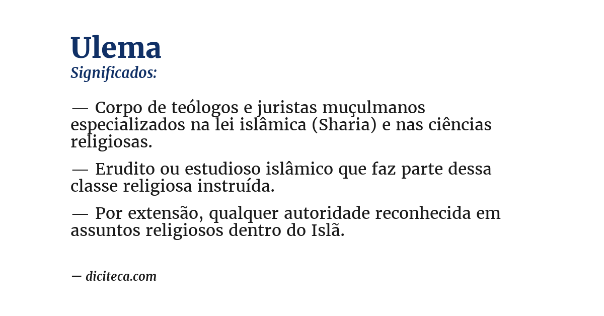 Significado de ulema