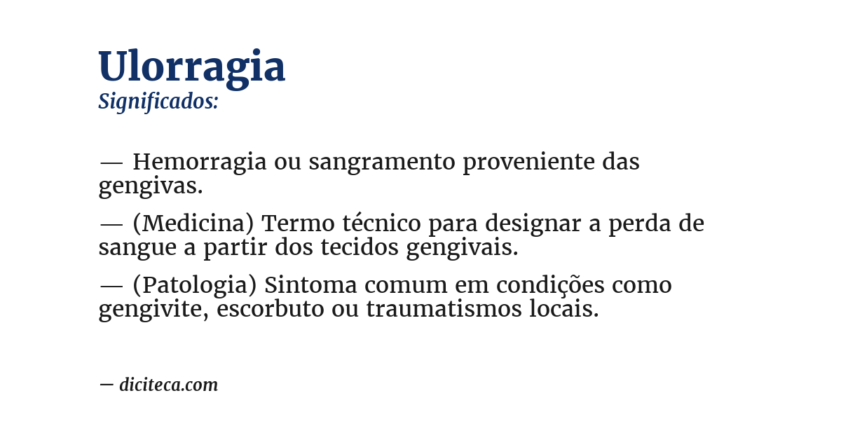 Significado de ulorragia