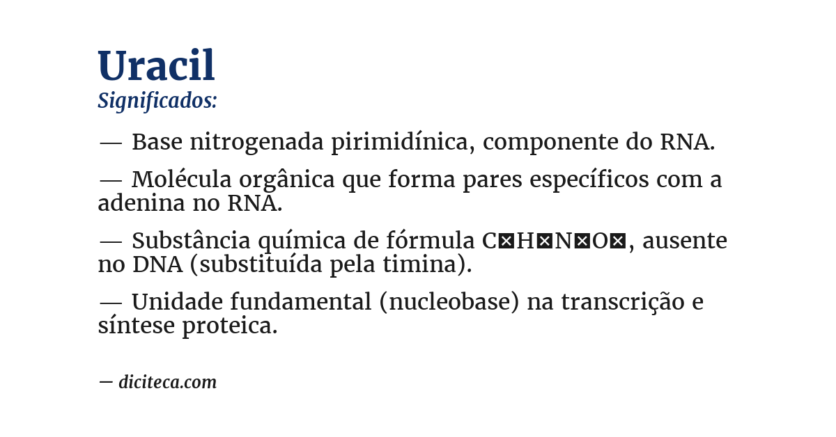 Significado de uracil
