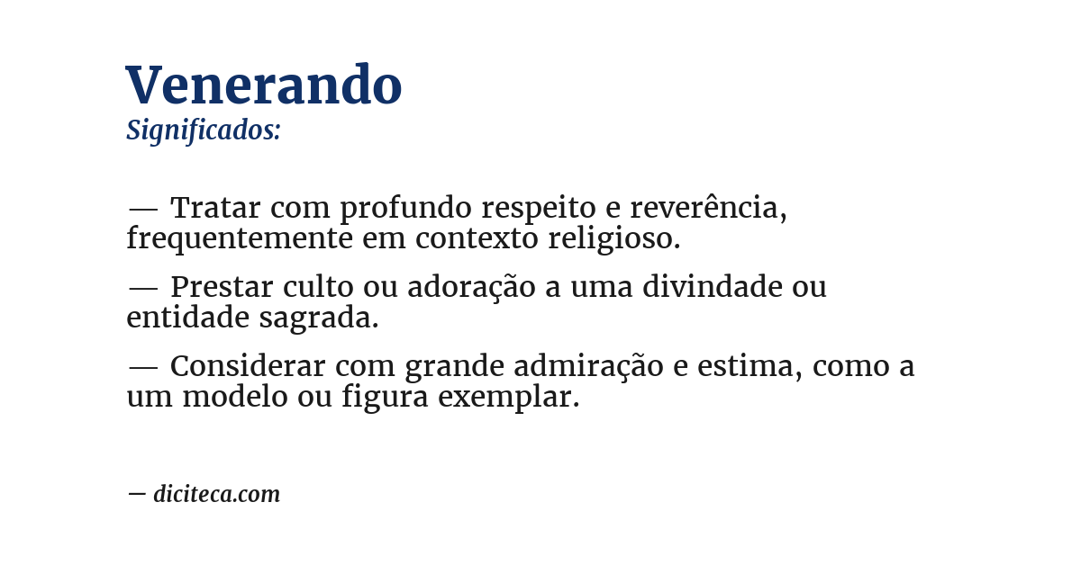 Significado de venerando