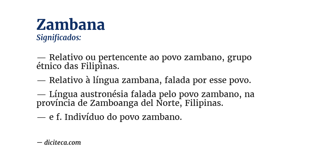 Significado de zambana
