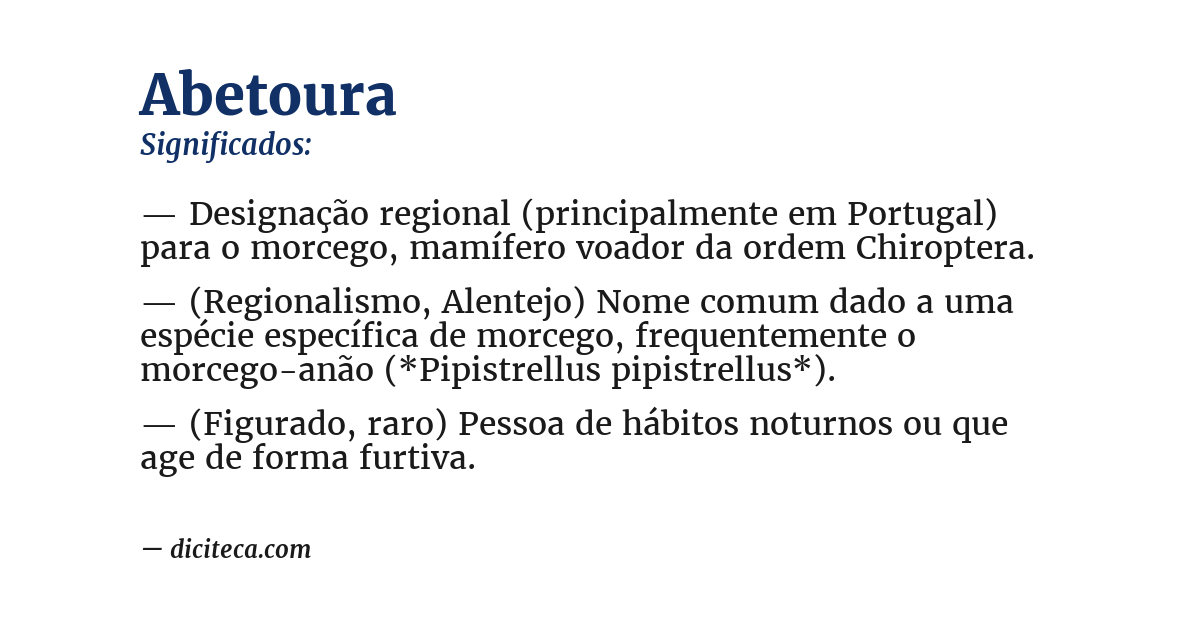 Significado de abetoura