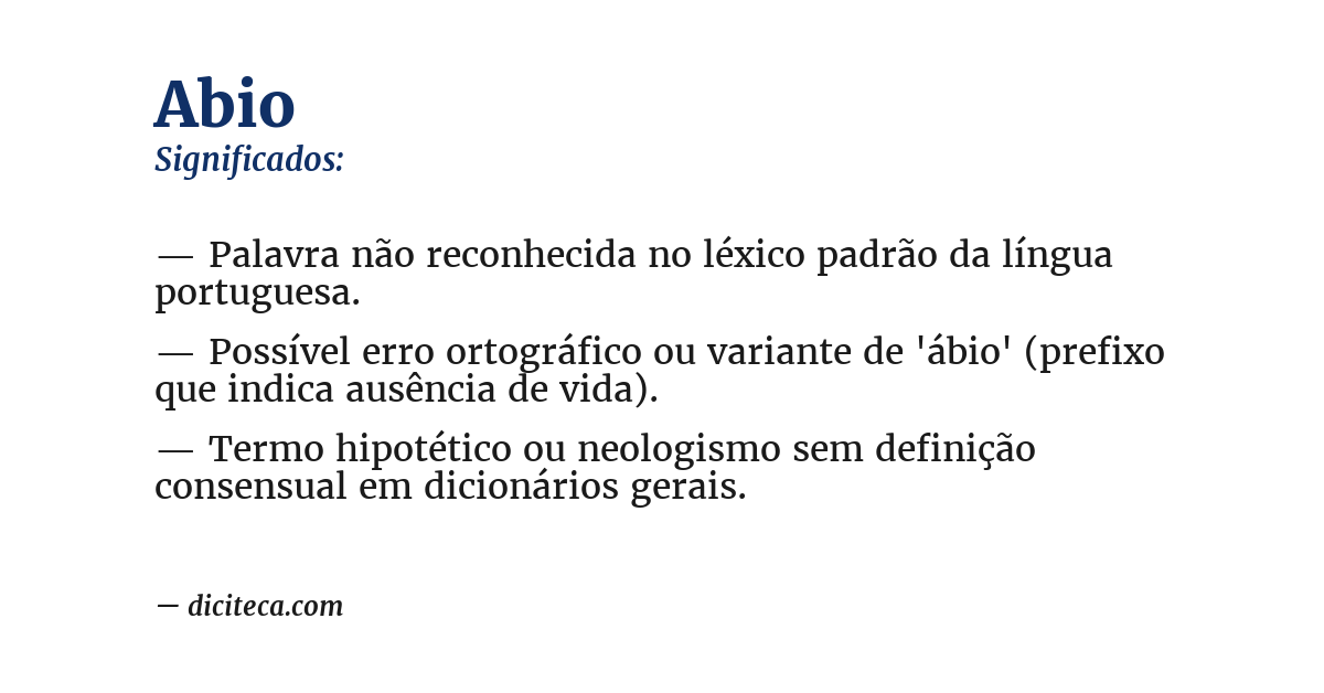 Significado de abio