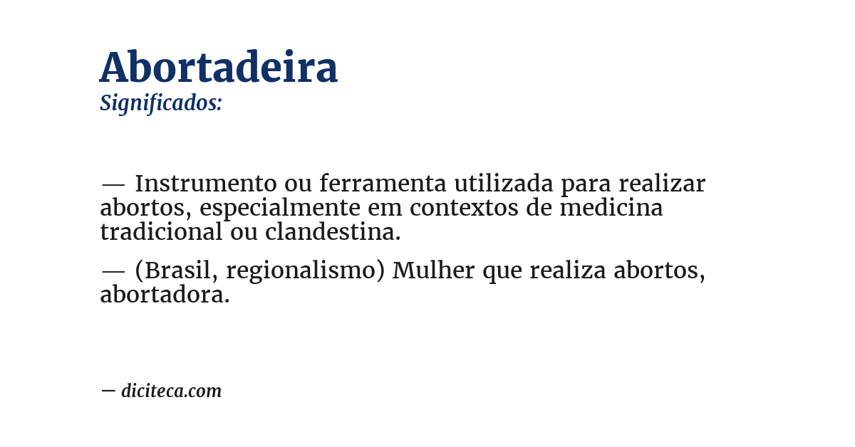 Significado de abortadeira