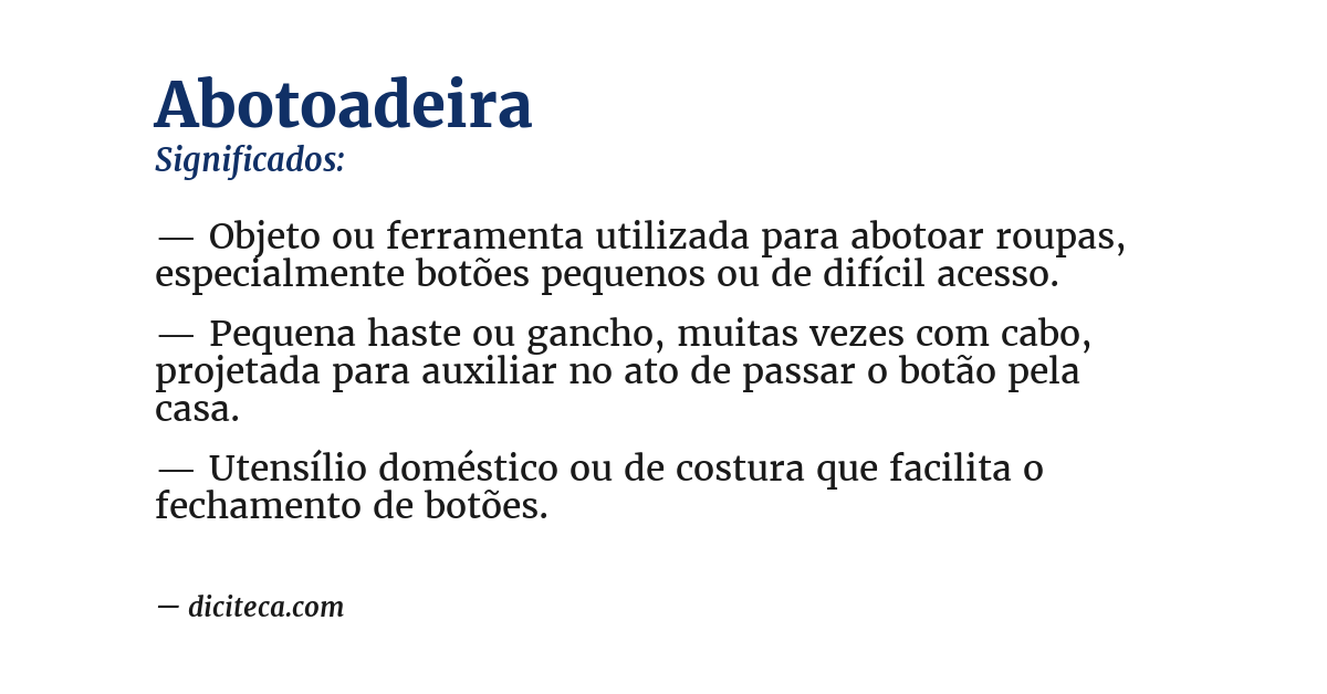 Significado de abotoadeira