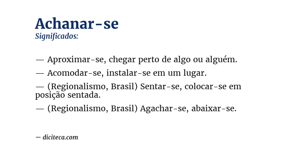 Significado de achanar-se
