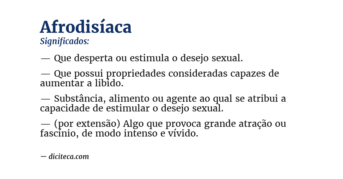 Significado de afrodisíaca