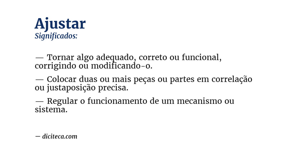 Significado de ajustar