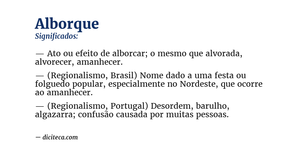Significado de alborque