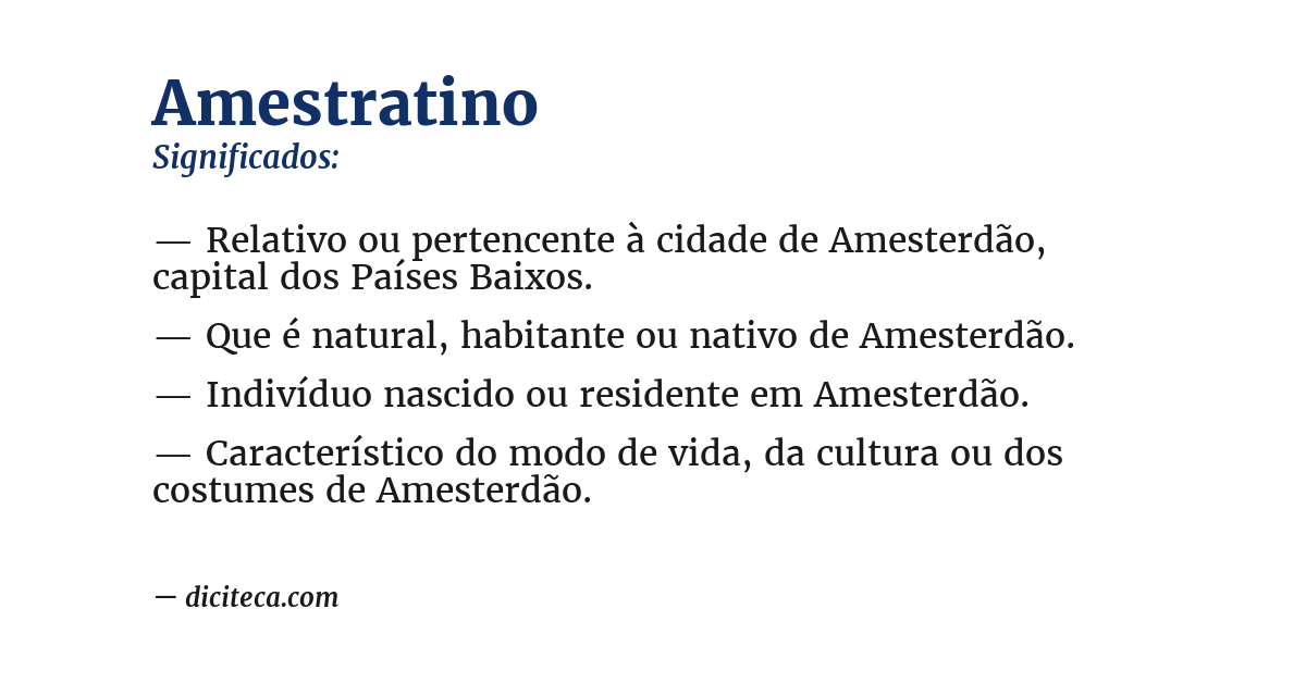Significado de amestratino