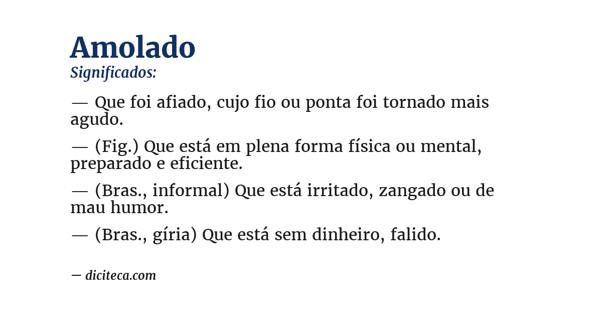 Significado de amolado