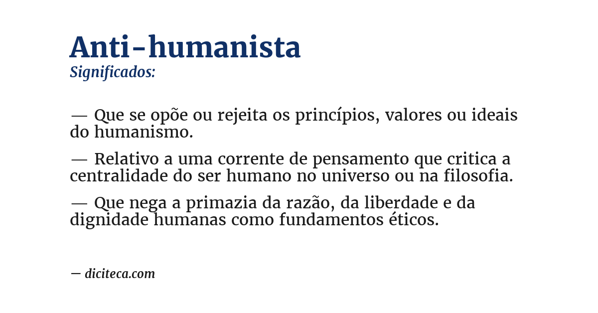 Significado de anti-humanista