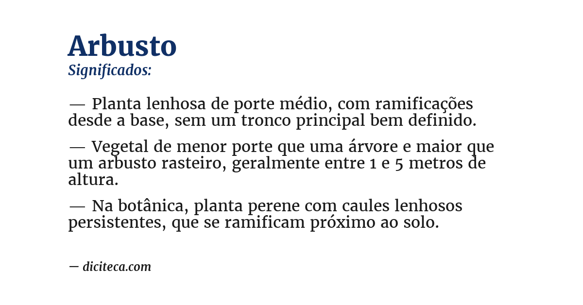 Significado de arbusto