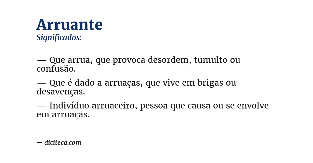 Significado de arruante