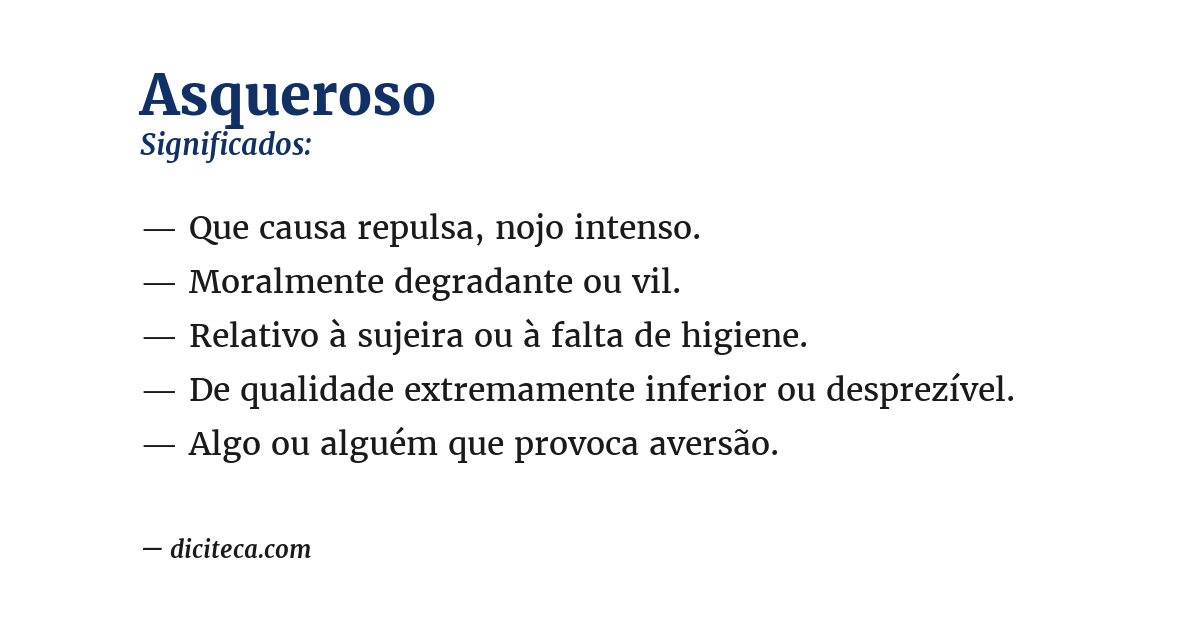 Significado de asqueroso