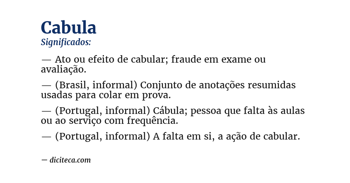 Significado de cabula