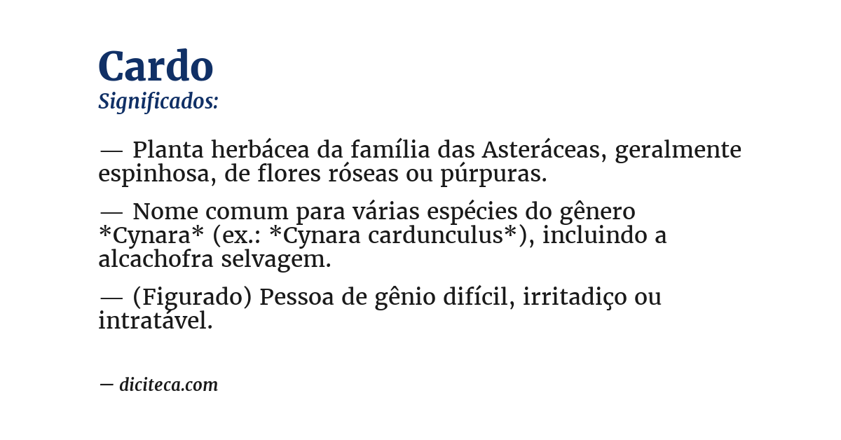 Significado de cardo