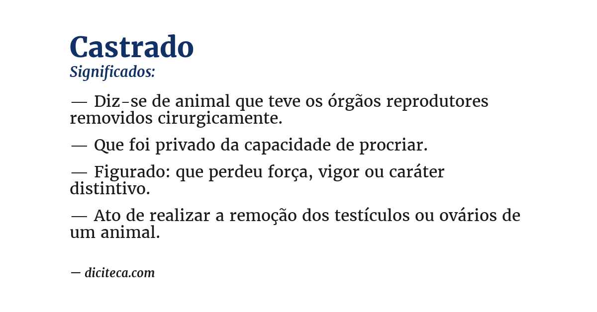 Significado de castrado