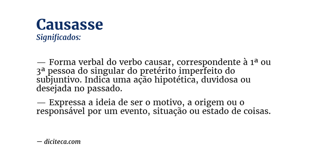 Significado de causasse