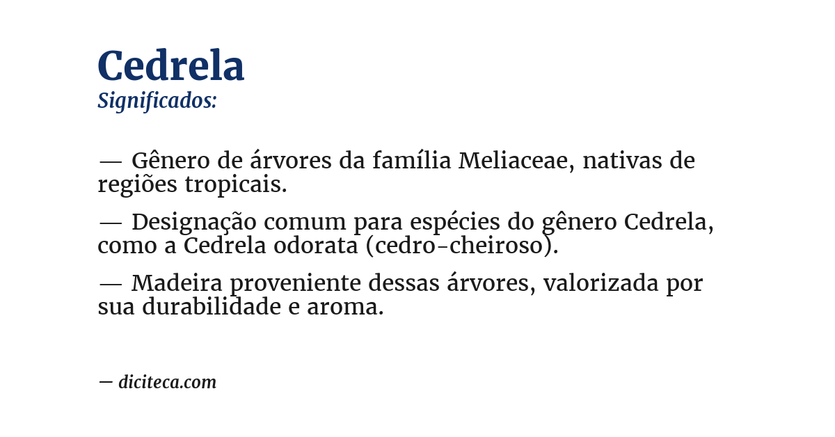 Significado de cedrela