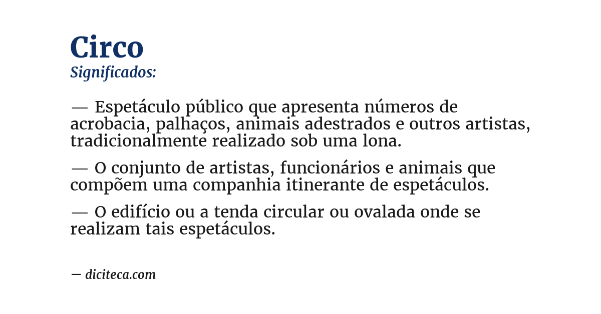 Significado de circo