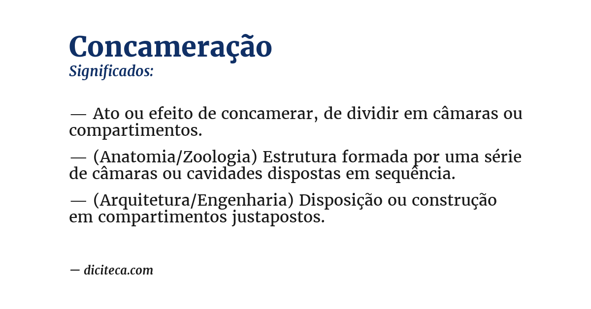 Significado de concameração