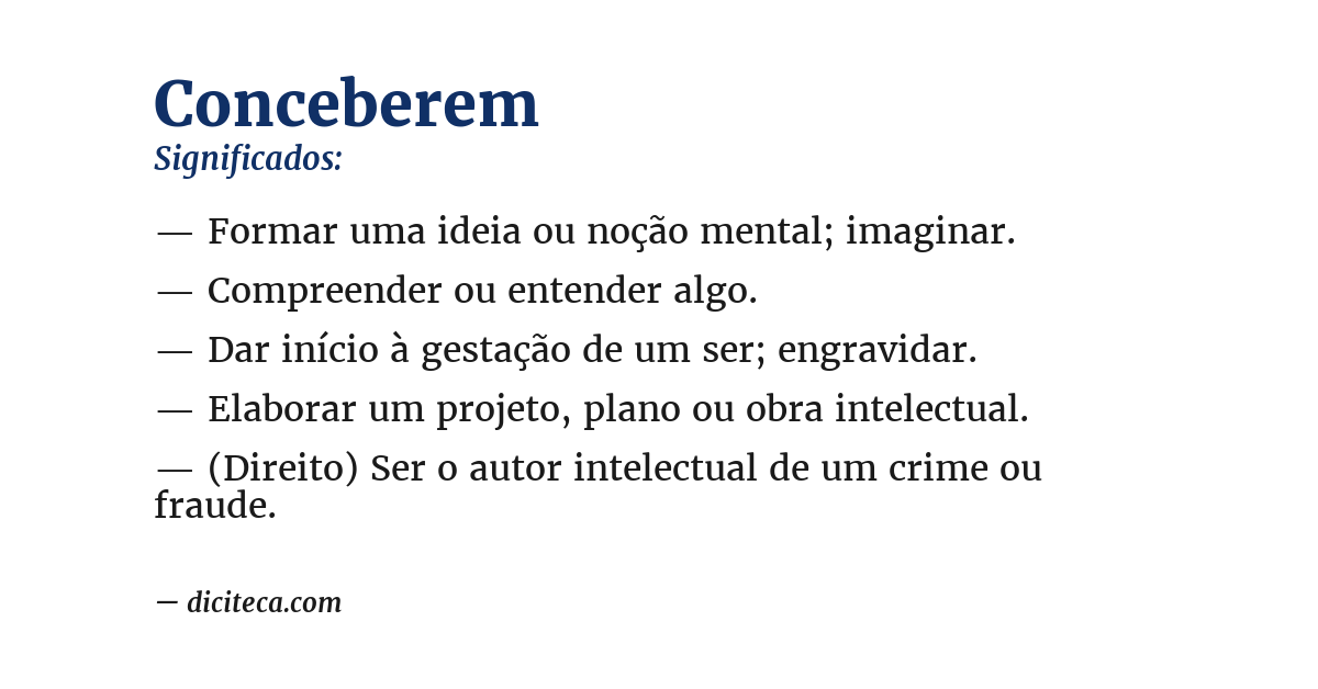 Significado de conceberem