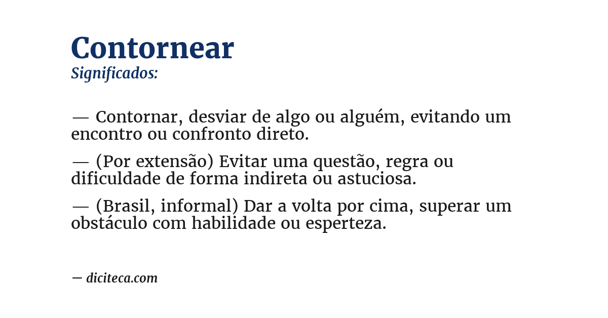 Significado de contornear