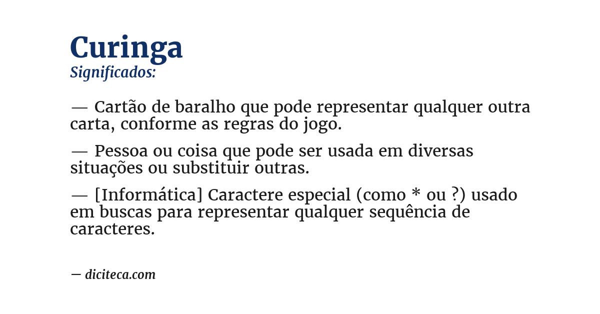 Significado de curinga