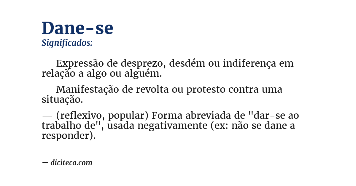 Significado de dane-se