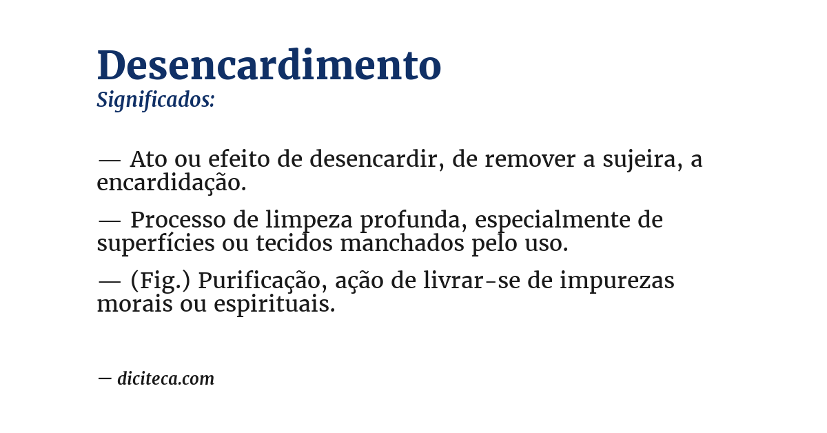 Significado de desencardimento