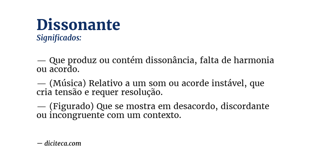 Significado de dissonante