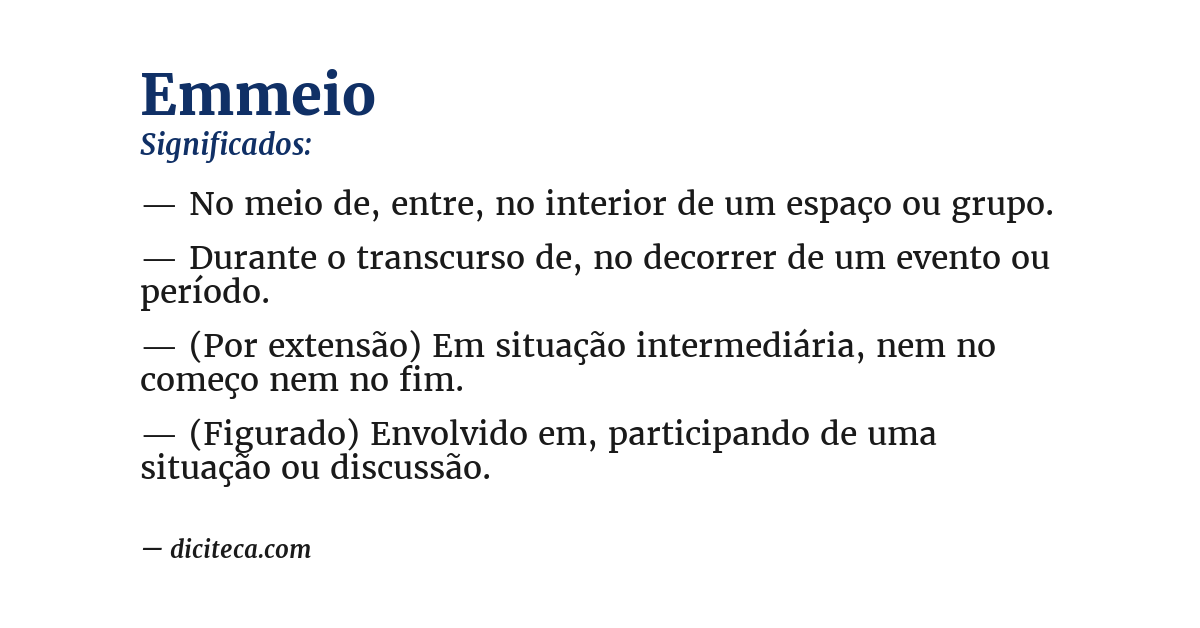 Significado de emmeio