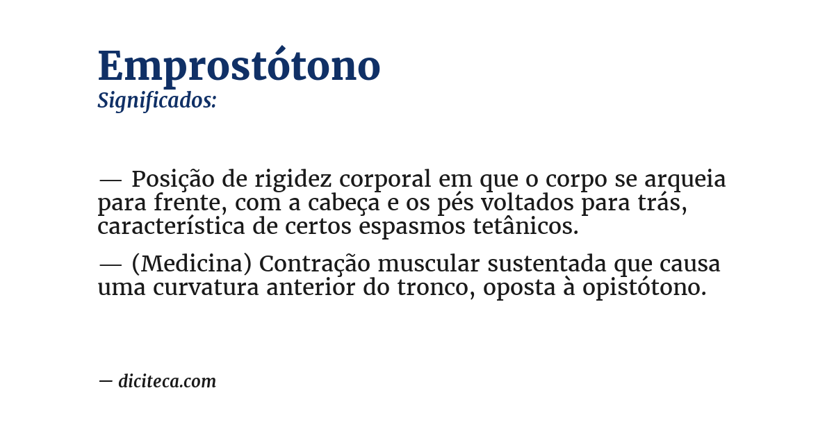 Significado de emprostótono
