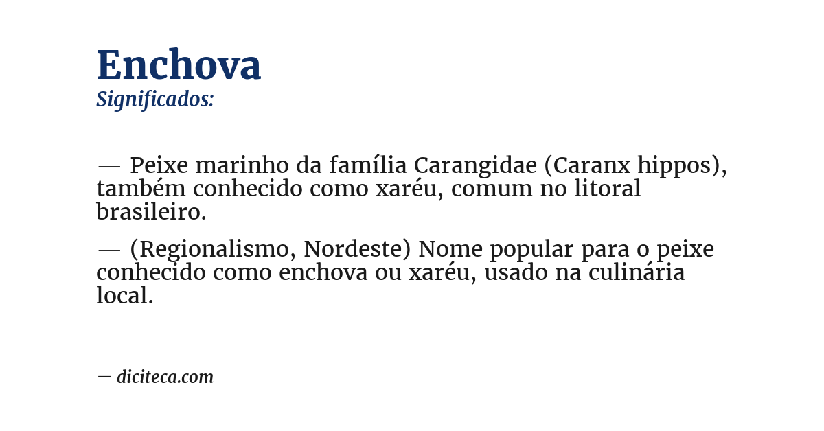 Significado de enchova