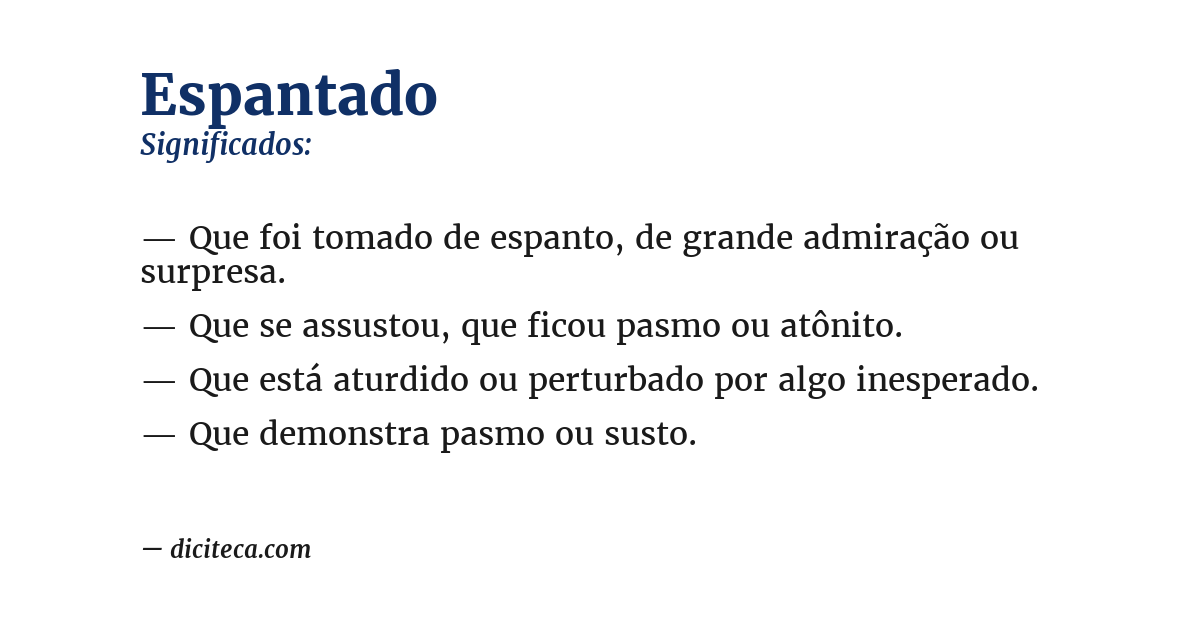 Significado de espantado
