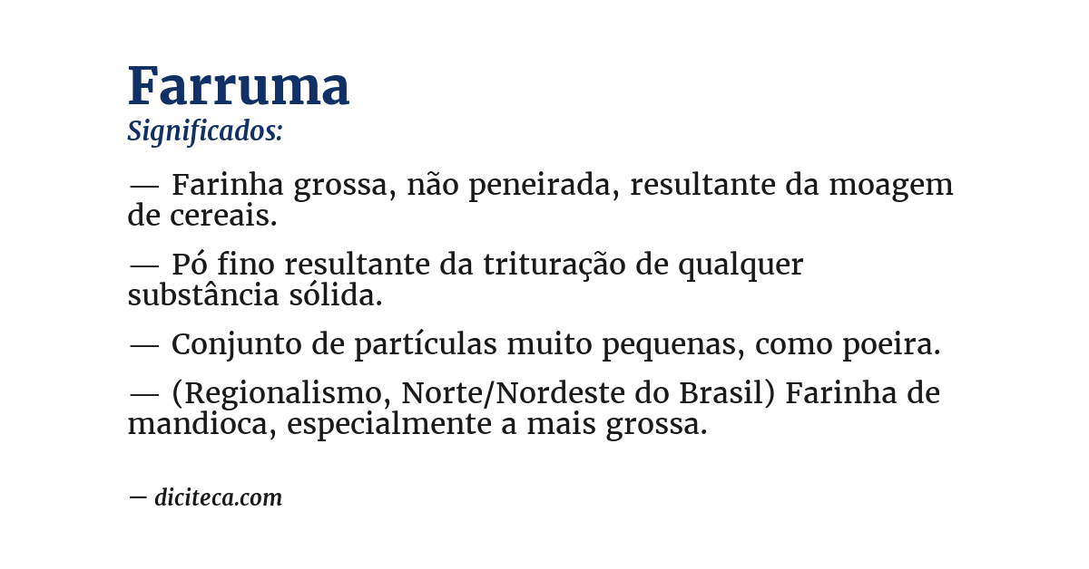 Significado de farruma