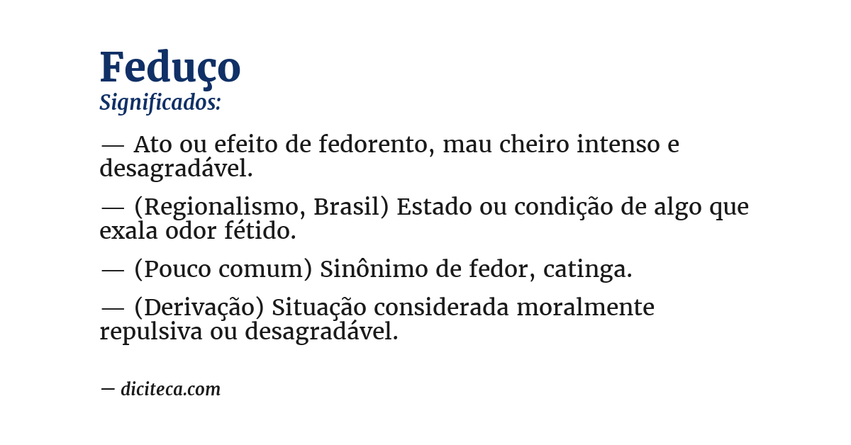 Significado de feduço