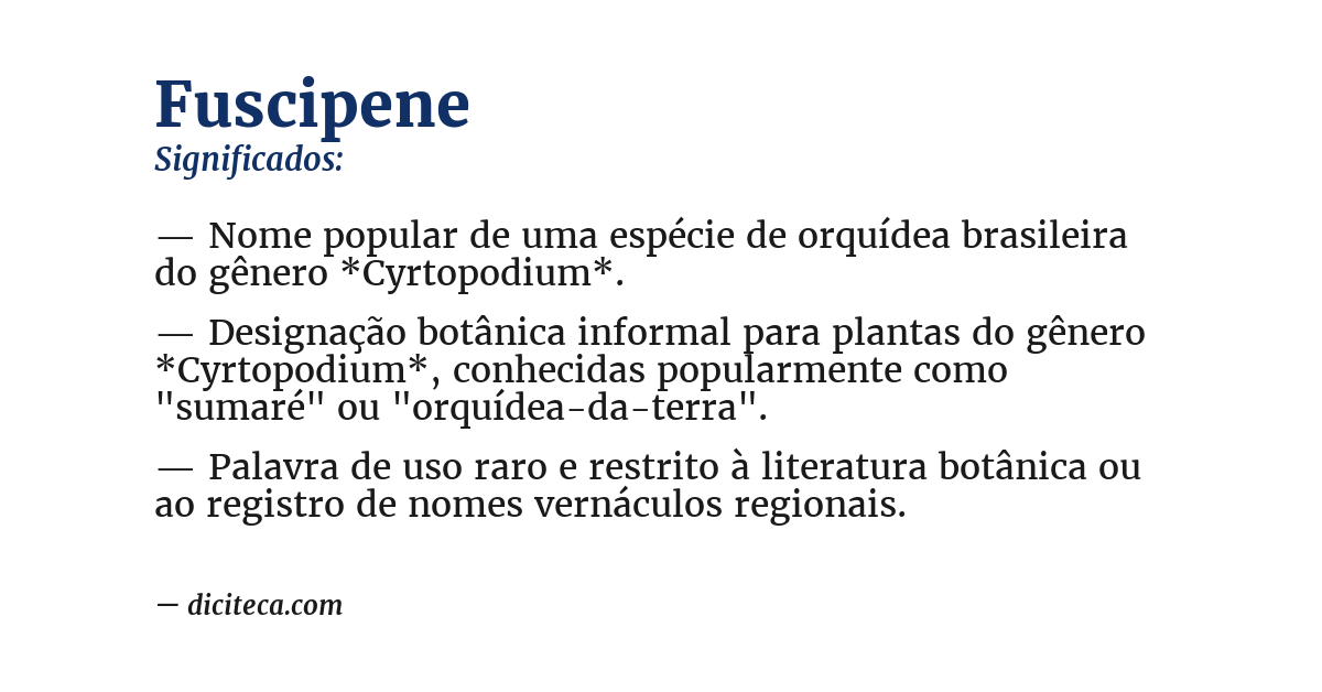 Significado de fuscipene