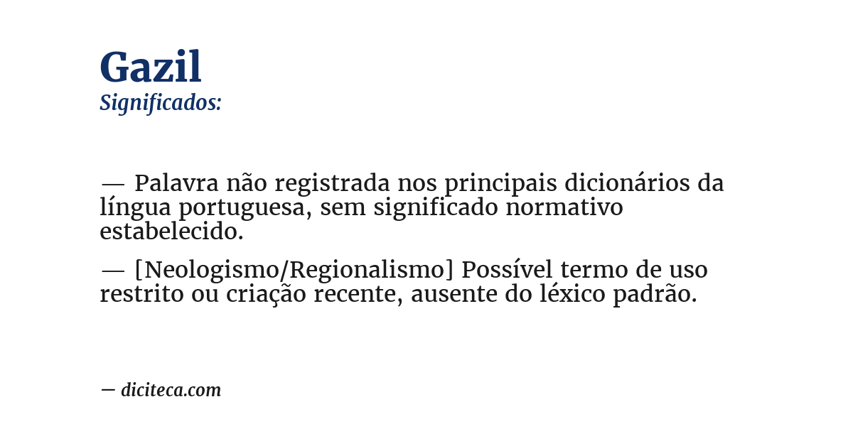 Significado de gazil