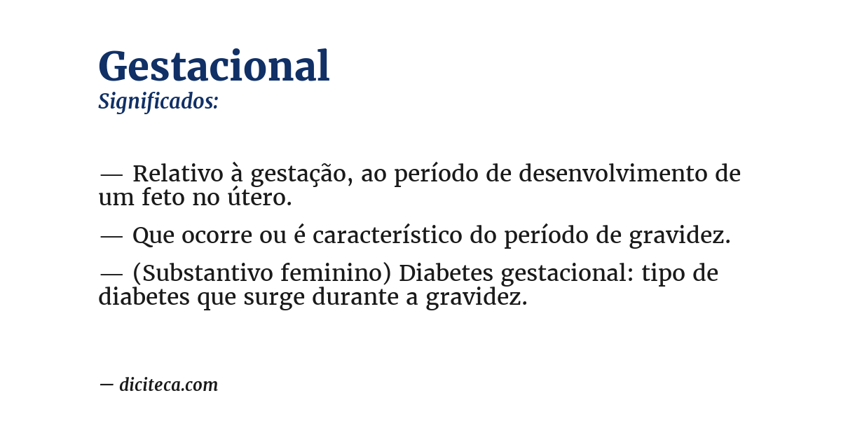 Significado de gestacional