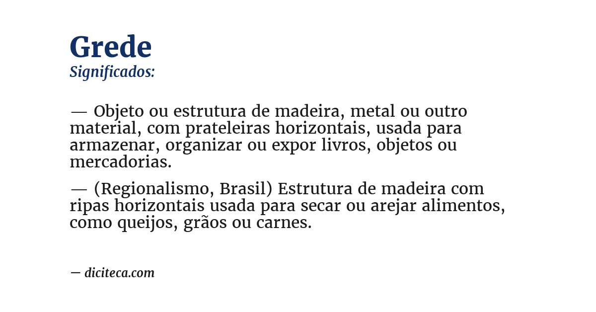 Significado de grede