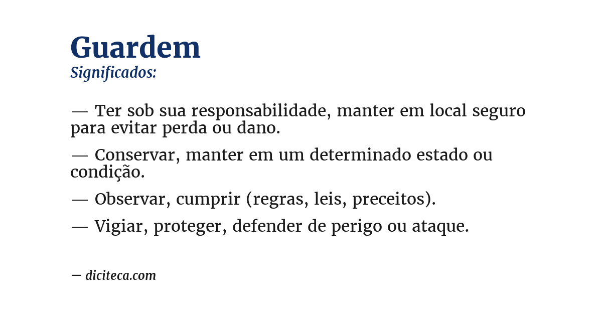 Significado de guardem