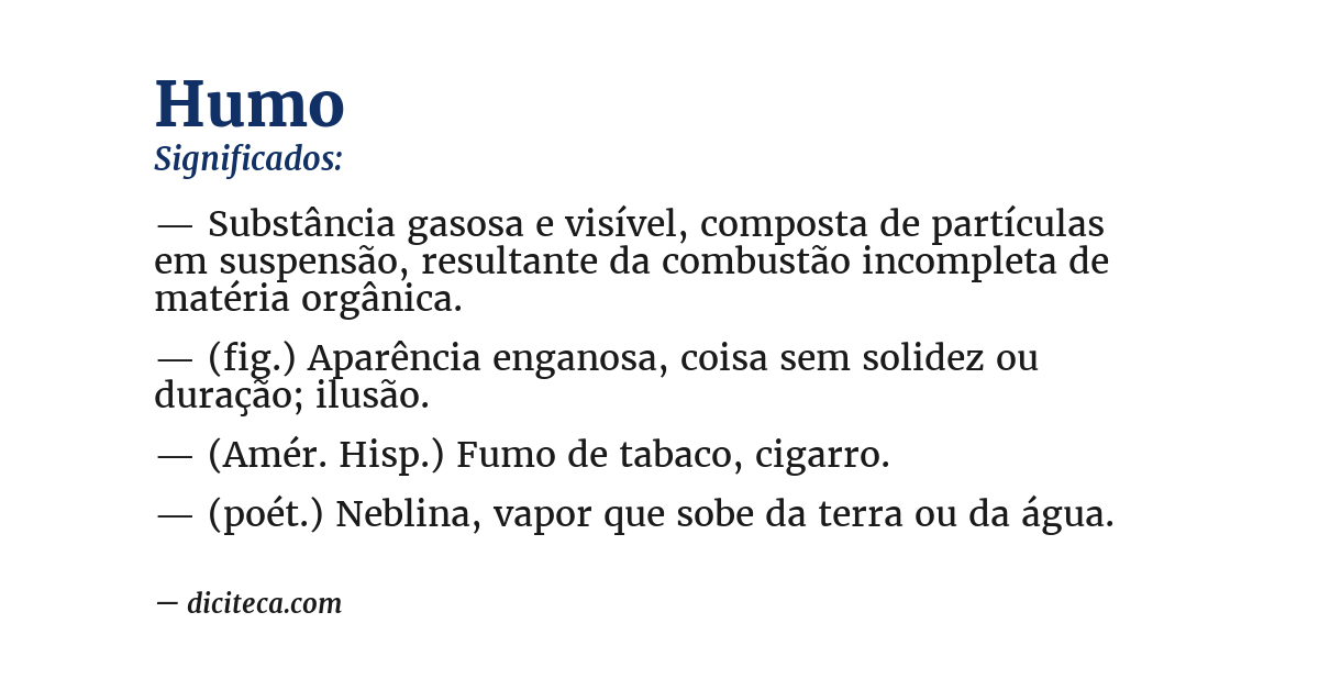 Significado de humo